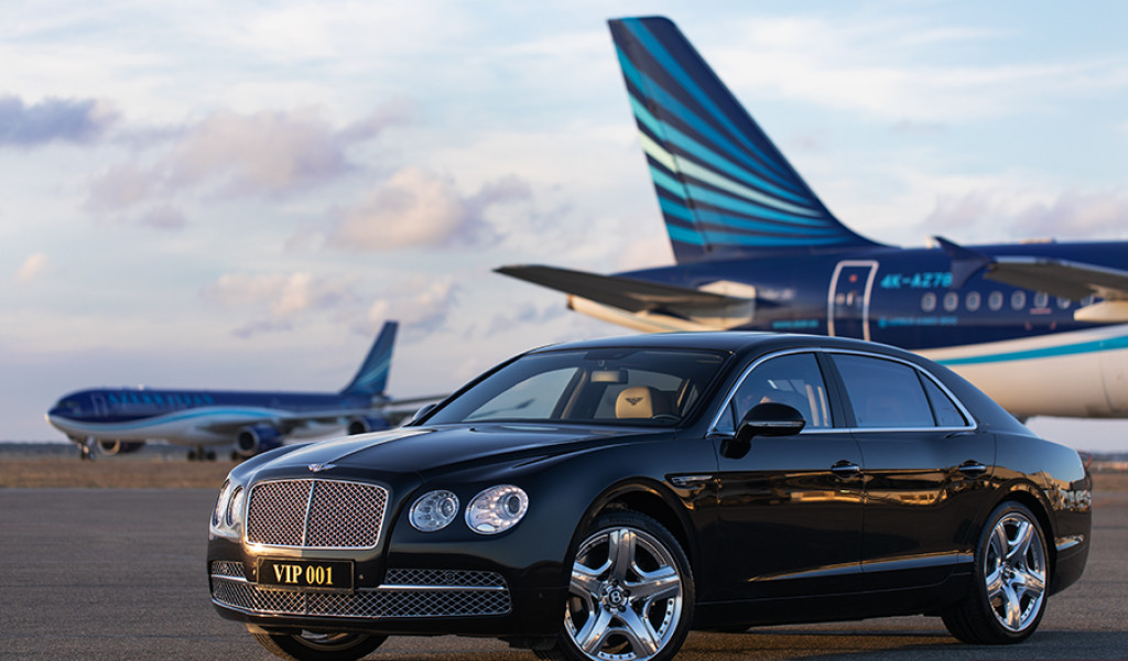 Transfer by apron Bentley Flying Spur